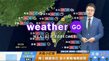 今華南雲雨帶影響各地陰有雨 鋒面週三接近週四通過再有雨